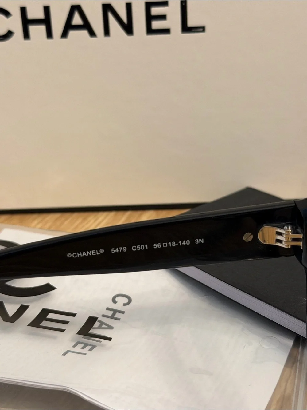 Auth CHANEL Black BLUE LIGHT Glasses